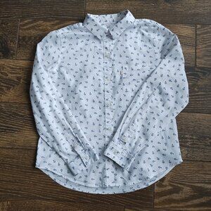 Levi's Button Down Shirt for Women White With Blue Flowers | Size US XS
